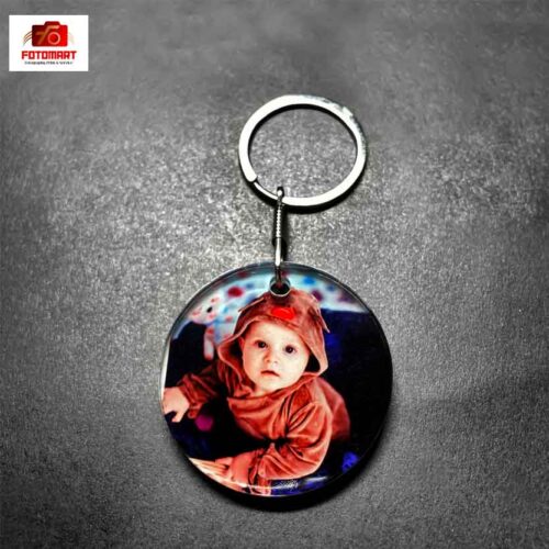 Rund Akrylglas Nøglering