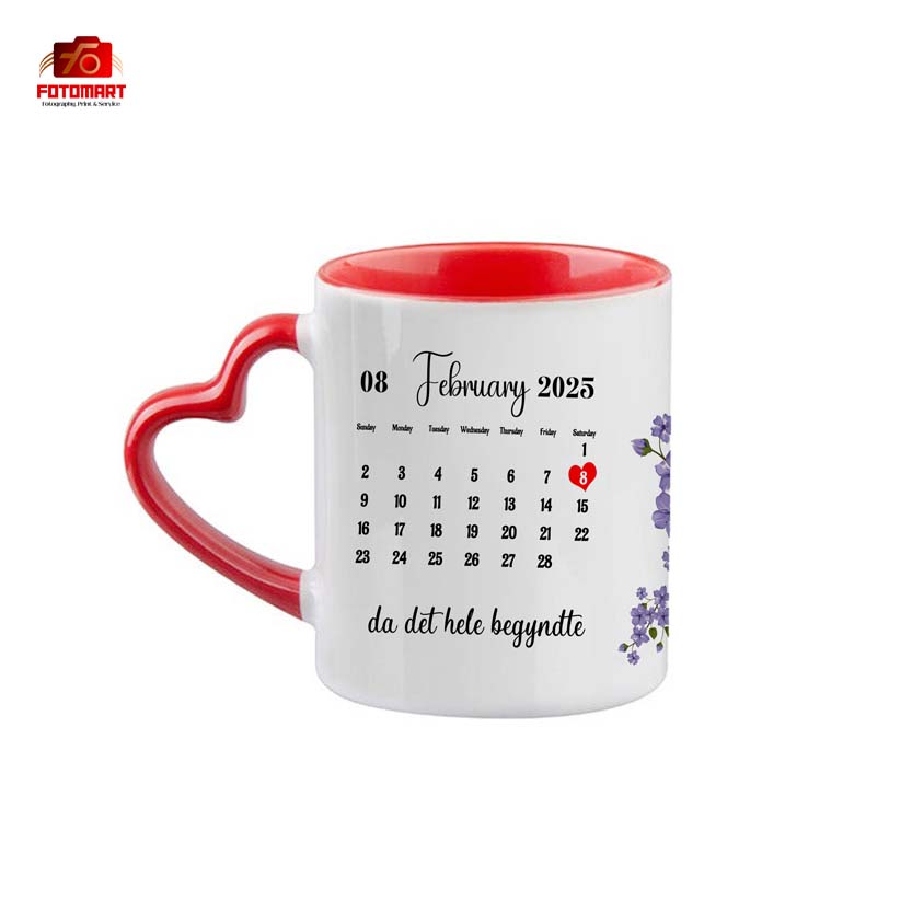 Rødt Hjerte Håndtag Krus