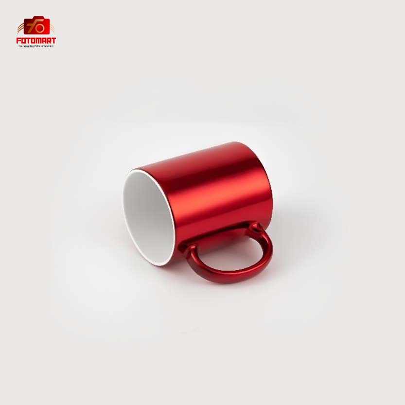 Rød, Blankt Metallisk Krus - Image 3