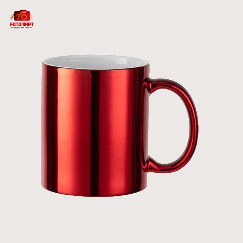 Rød, Blankt Metallisk Krus - Image 2