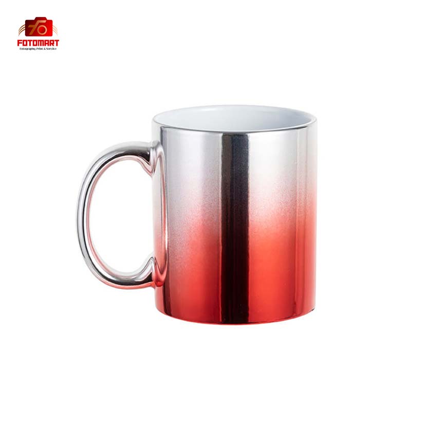 Sølv og Rød Gradient Krus - Image 2