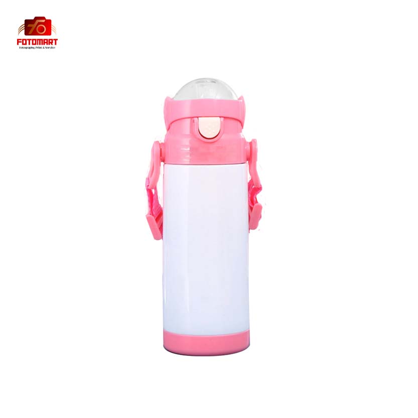 Termoflaske i rustfrit stål til børn - | lyserødt låg - Image 2