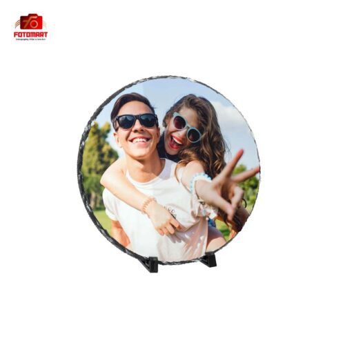 Lille Rund Fotosten/Skifersten