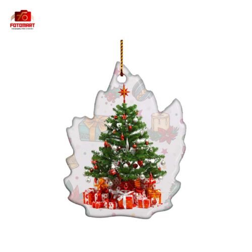 Keramisk Ornament i Form af Ahornblad