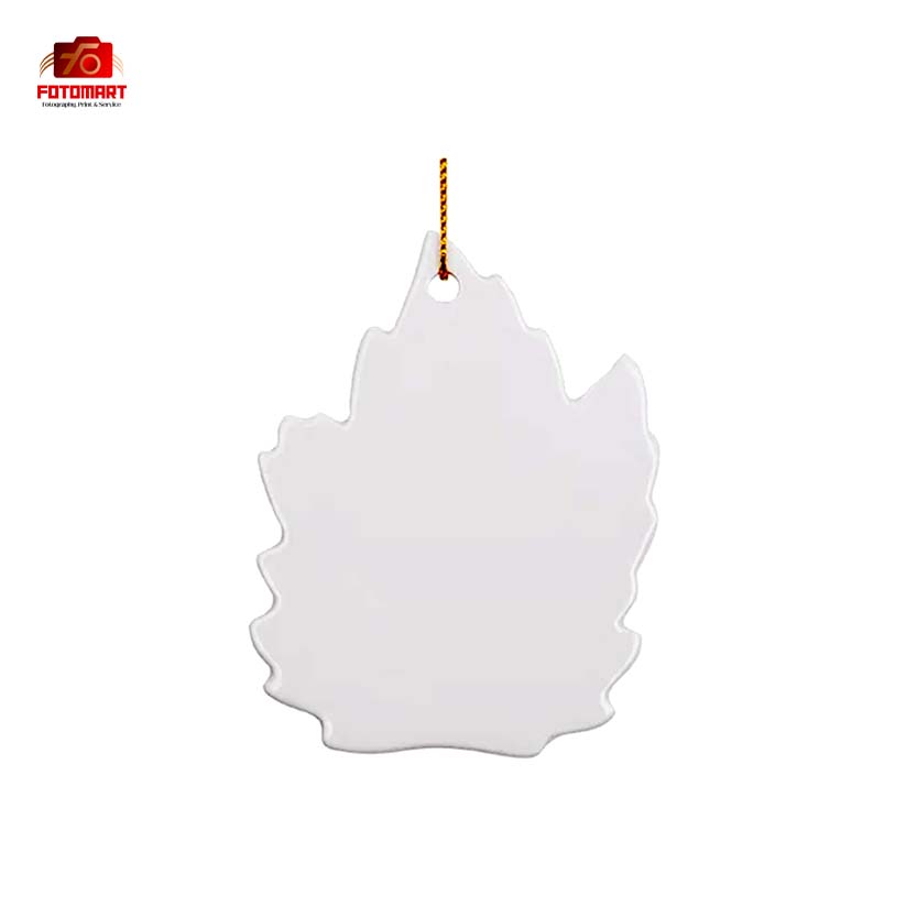 Keramisk Ornament i Form af Ahornblad - Image 2