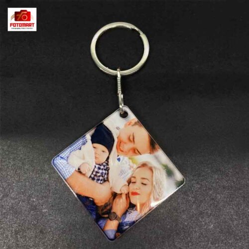 Firkantet Nøglering i Akrylglas